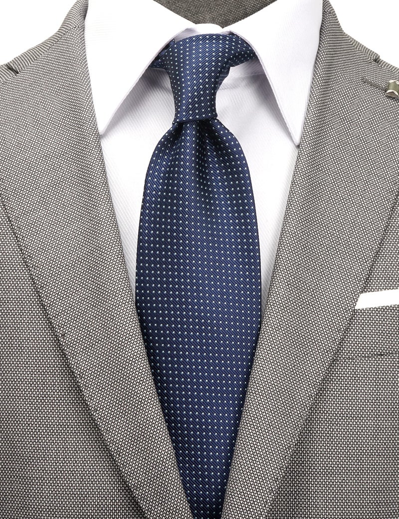 ZENXUS Extra Long Ties for Big and Tall Men, 63 inch XL Long Neckties, Blue, Grey, Purple, 4-Pack - Image 4